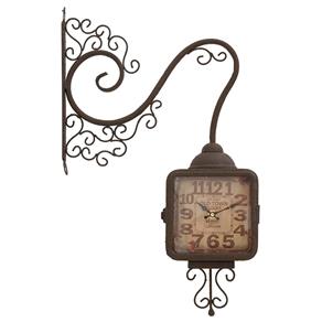 Relógio de Parede Decorativo Vintage Dupla Face 6426-999