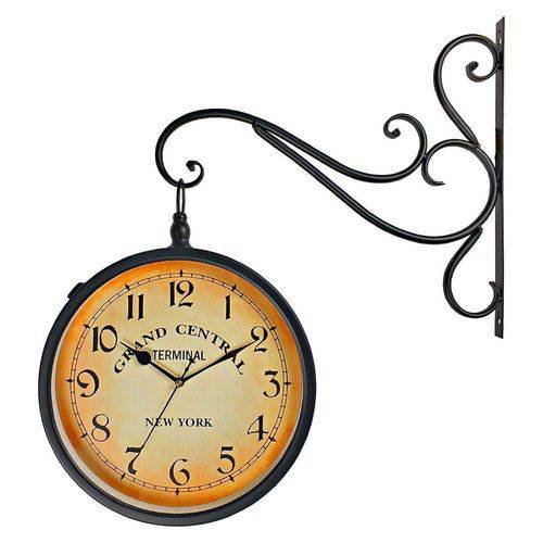 Relógio de Parede Decorativo Vintage Retrô Preto Estilo Estação Ferroviária Grand Central New York