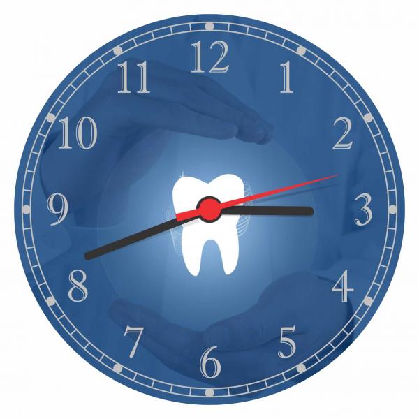 Relógio de Parede Dentista Sorriso Dentes Odontologia Decorações - Vital Quadros