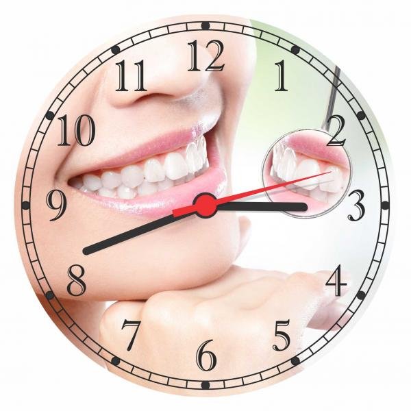 Relógio de Parede Dentista Sorriso Dentes Odontologia Decorações - Vital Quadros