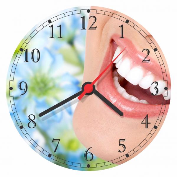Relógio de Parede Dentista Sorriso Dentes Odontologia Decorar - Vital Quadros