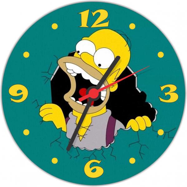 Relógio de Parede Desenho Simpsons Homer Guitarra - Vital Quadros