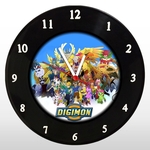 Relógio de Parede - Digimon - em Disco de Vinil - Mr. Rock - Anime