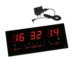 Relógio De Parede Digital LED Calendário De Temperatura Temperatura Despertador Elétrico UE