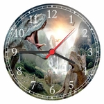 Relógio de Parede Dinossauro Jurassic História Sala Arte Decoração