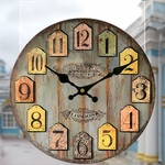 Relógio De Parede Do Vintage Rústico Chique Shabby Casa Cozinha De Madeira 30 Cm Decoração 3