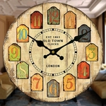 Relógio De Parede Do Vintage Rústico Shabby Chic Casa Cozinha De Madeira 30 Cm Decoração 2