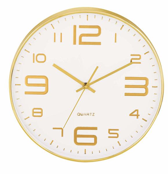 Relógio de Parede Dourado e Branco Mart Collection 09401