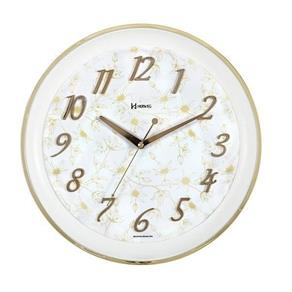 Relógio de Parede Dourado Flores 34,6 Cm Herweg 6822-29