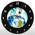 Relógio de Parede - Dragon Ball - em Disco de Vinil - Mr. Rock - Vegeta - Anime