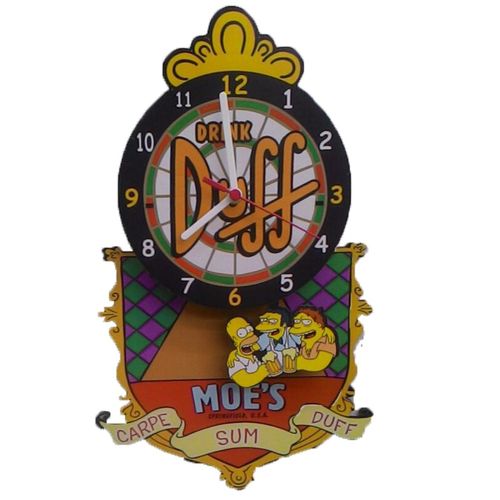 Relógio de Parede Duff Interativo Bar do Moes Simpsons