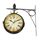 Relógio de parede dupla face travando Criativa Home Relógios Decorativos Vintage Retro