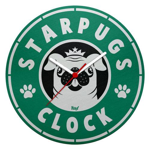 Relógio de Parede Ecológico StarPugs Clock