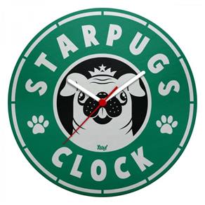 Relógio de Parede Ecológico StarPugs Clock