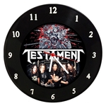 Relógio De Parede Em Disco De Vinil - Testament - Mr. Rock