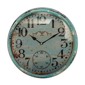 Relógio de Parede em Ferro Envelhecido Oldway - 33x33 Cm