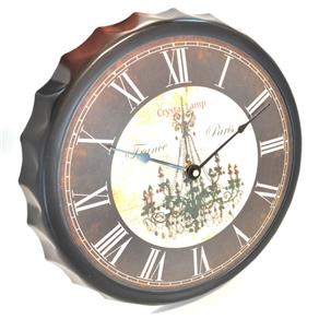 Relógio de Parede em Formato de Tampa de Garrafa - Paris