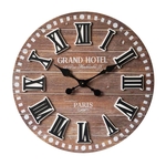 Relogio De Parede Em Madeira Grand Hotel 60cm X 5cm