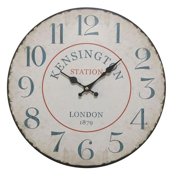 Relógio de Parede em Madeira London Station - Btc Decor