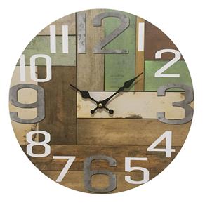 Relógio de Parede em Madeira Lux Ø33cm