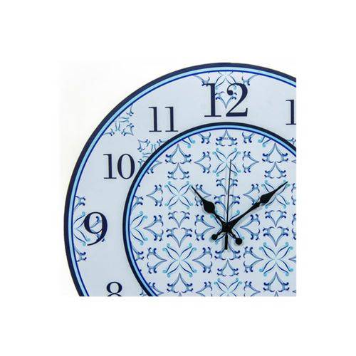 Relógio de Parede em Mdf Redondo Aveiro 45cm Azul
