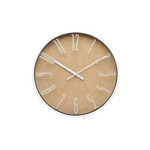 Relógio de Parede em Plástico Urban Light 30,5X30,5X4,3cm Bege