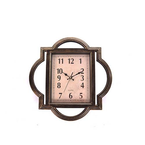 Relógio de Parede Espressione Plastico Bronze Escovado 40x40cm
