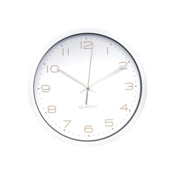 Relógio de Parede Essential Round Branco e Dourado 25,4cm - Urban