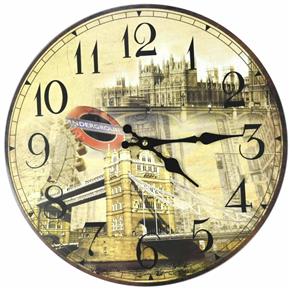 Relógio de Parede - Estilo Rústico London 2 CBRN07103