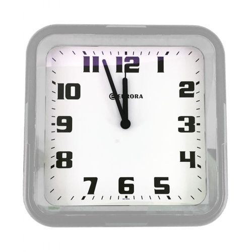 Relógio de Parede Eurora Quadrado Cinza 6540141