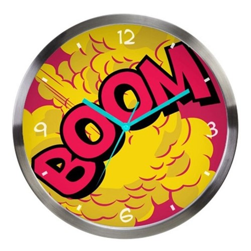 Relógio de Parede Fábrica Geek Boom Multicolorido