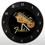 Relógio de Parede - Fender Stratocaster - em Disco de Vinil - Mr. Rock - Marca