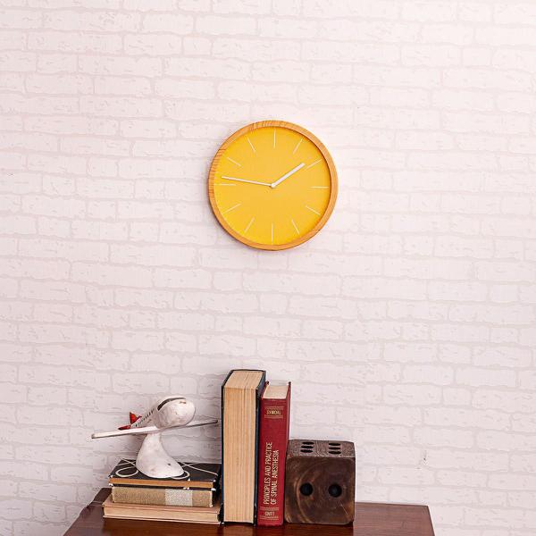 Relógio de Parede Fit Amarelo 25cm - Etna