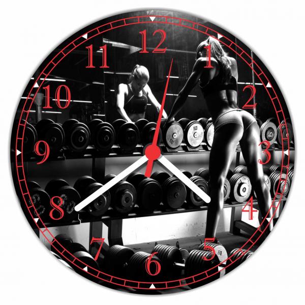 Relógio de Parede Fitness Pilates Educação Física Decorações Interior - Vital Quadros