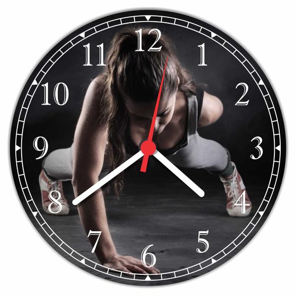 Relógio de Parede Fitness Pilates Educação Física Decorações Interiores Quartz - Vital Quadros