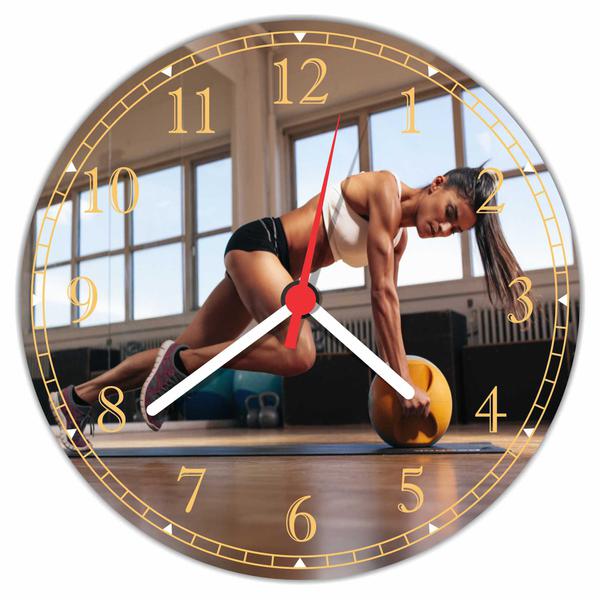 Relógio de Parede Fitness Pilates Educação Física Decorações - Vital Quadros