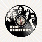 Relógio de Parede Foo Fighters Musica 2000 Vinil LP Decor Retrô
