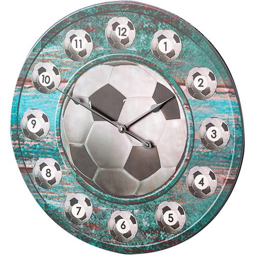 Relógio de Parede Football Prestige Analógico Cód 4117