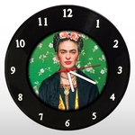 Relógio de Parede - Frida Kahlo - em Disco de Vinil - Mr. Rock – Artista Plástica