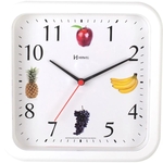 Relógio De Parede Frutas Cozinha Churrasqueira Área Gourmet 23 Cm - Ref - 660049 - Branco