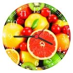 Relógio De Parede Frutas Cozinhas Gourmet Decorar