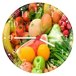 Relógio De Parede Frutas Legumes Cozinhas Gourmet Decorações