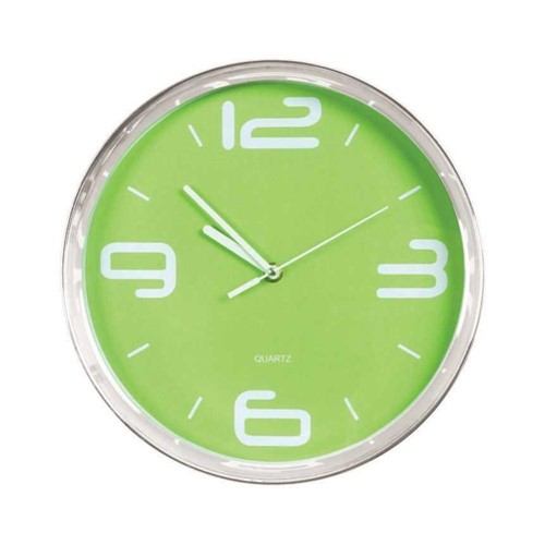 Relógio de Parede Fundo Verde 30 Cm Hércules Rel90