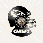 Relógio de Parede Futebol Americano Kansas City Chief Vinil LP
