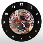 Relógio de Parede - Gabigol Flamengo - em Disco de Vinil - Mr. Rock – Time