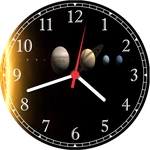Relógio De Parede Galáxias Universo Planetas Espaço Cosmo 11