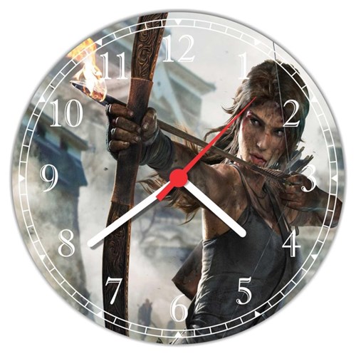 Relógio de Parede Game Tomb Raider Lara Croft