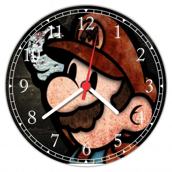 Relógio de Parede Games Jogos Super Mario World - Vital Quadros