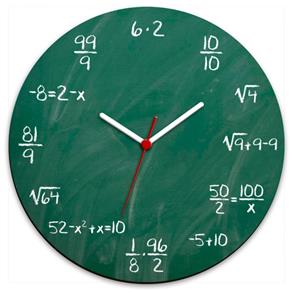 Relógio de Parede Geek Blackboard.