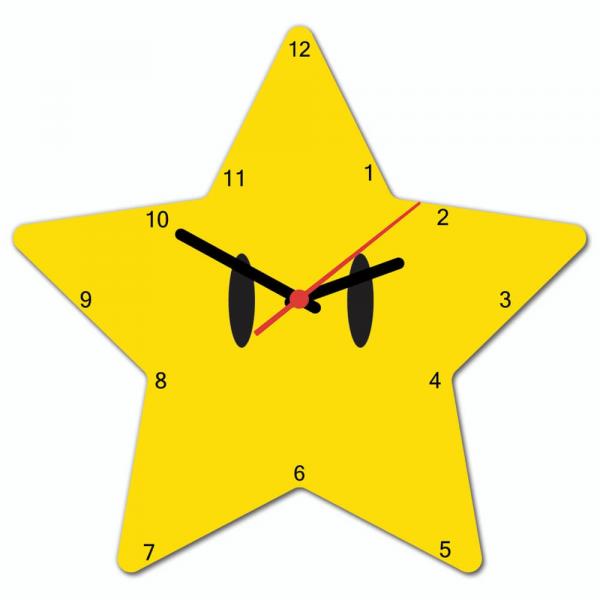 Relógio de Parede Geek Mario Bros Super Estrela 30 Cm - Beek